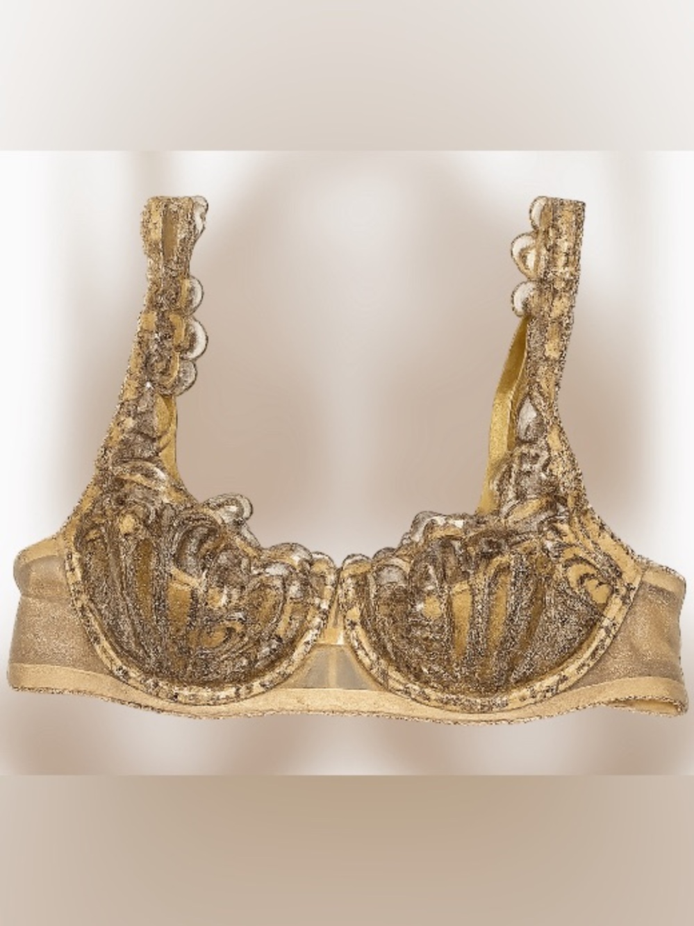 Showgirl Embroidery Uplift Balconette Bra Size 32a